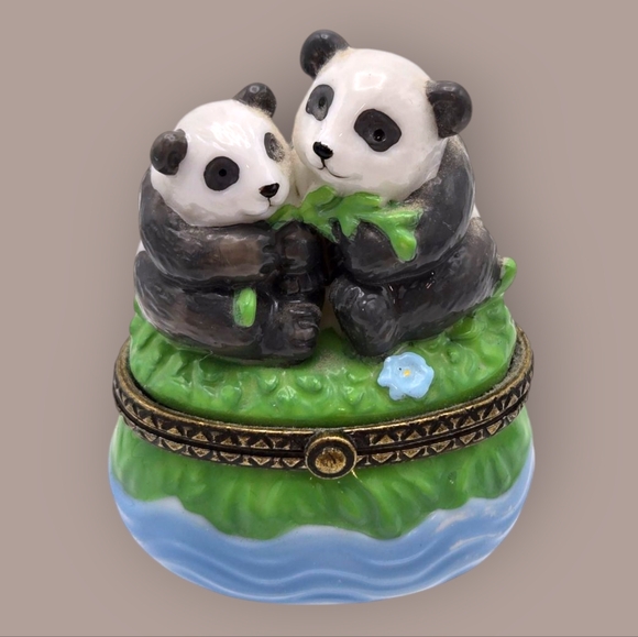 Vintage Panda Trinket Box Midwest of Cannon Falls Noah's Ark Collection PHB - Picture 1 of 8
